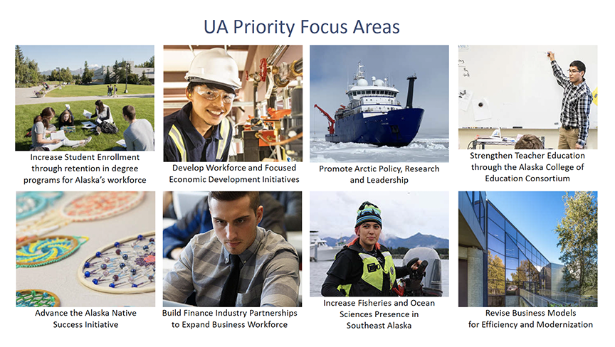 Priority focus areas with descriptions of priority areas in the text below the image